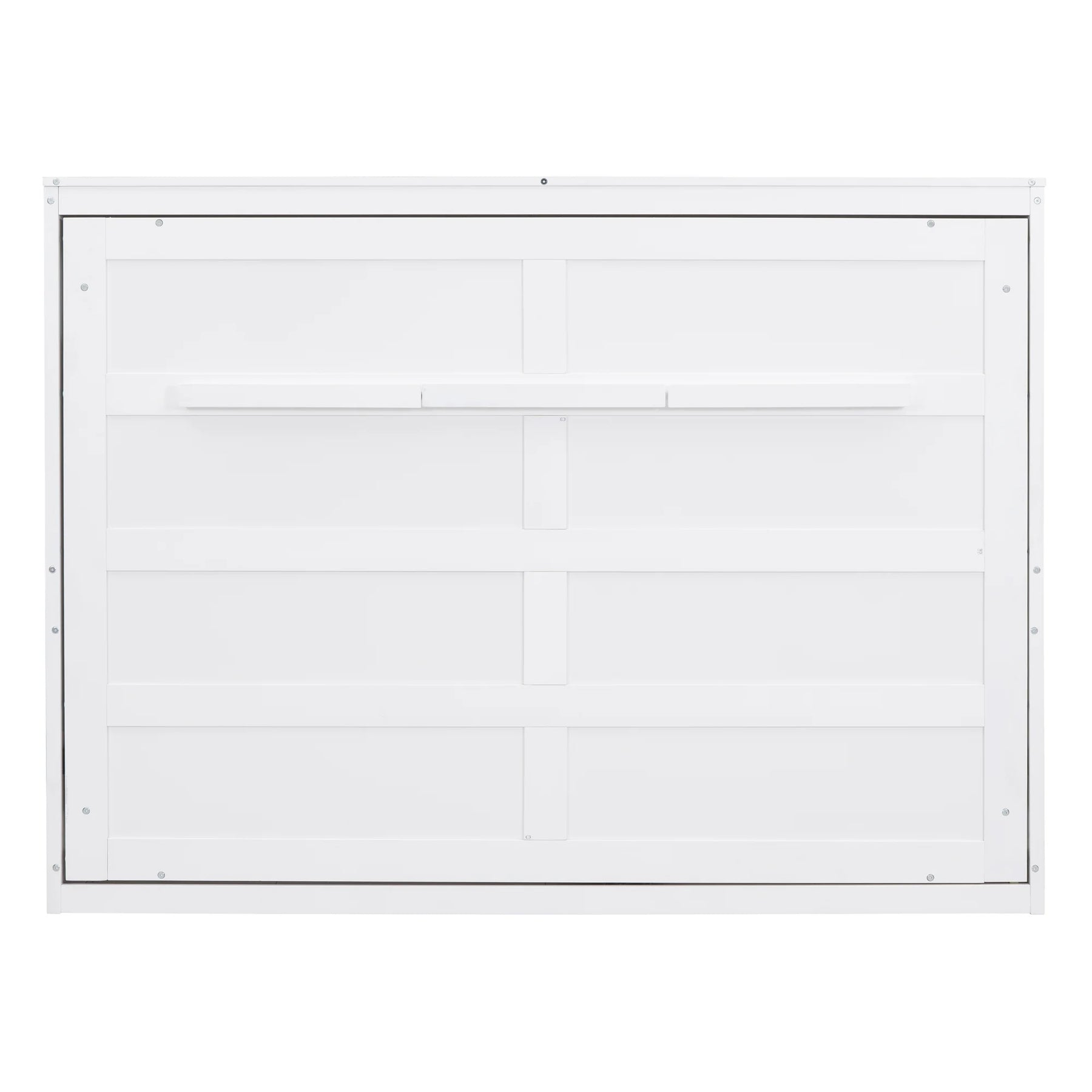Harper & Bright Designs Full Size Murphy Bed Space - Saving Foldable Wooden Wall Bed with a Shelf for Guest Room Home Office, Gray