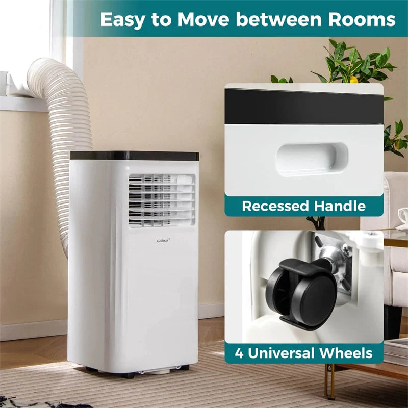 10000 BTU Portable Air Conditioner, 3-in-1 AC Unit with Fan & Dehumidifier, Remote Control, 24H Timer, Window Kit for Rooms up to 450 Sq.Ft