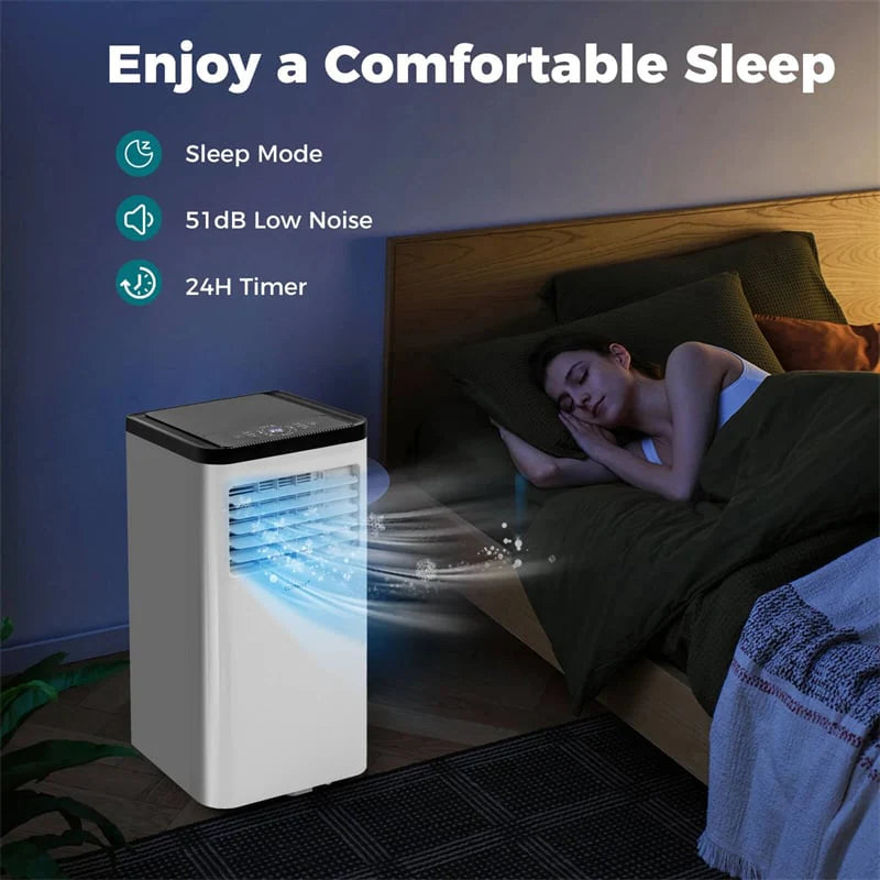 10000 BTU Portable Air Conditioner, 3-in-1 AC Unit with Fan & Dehumidifier, Remote Control, 24H Timer, Window Kit for Rooms up to 450 Sq.Ft